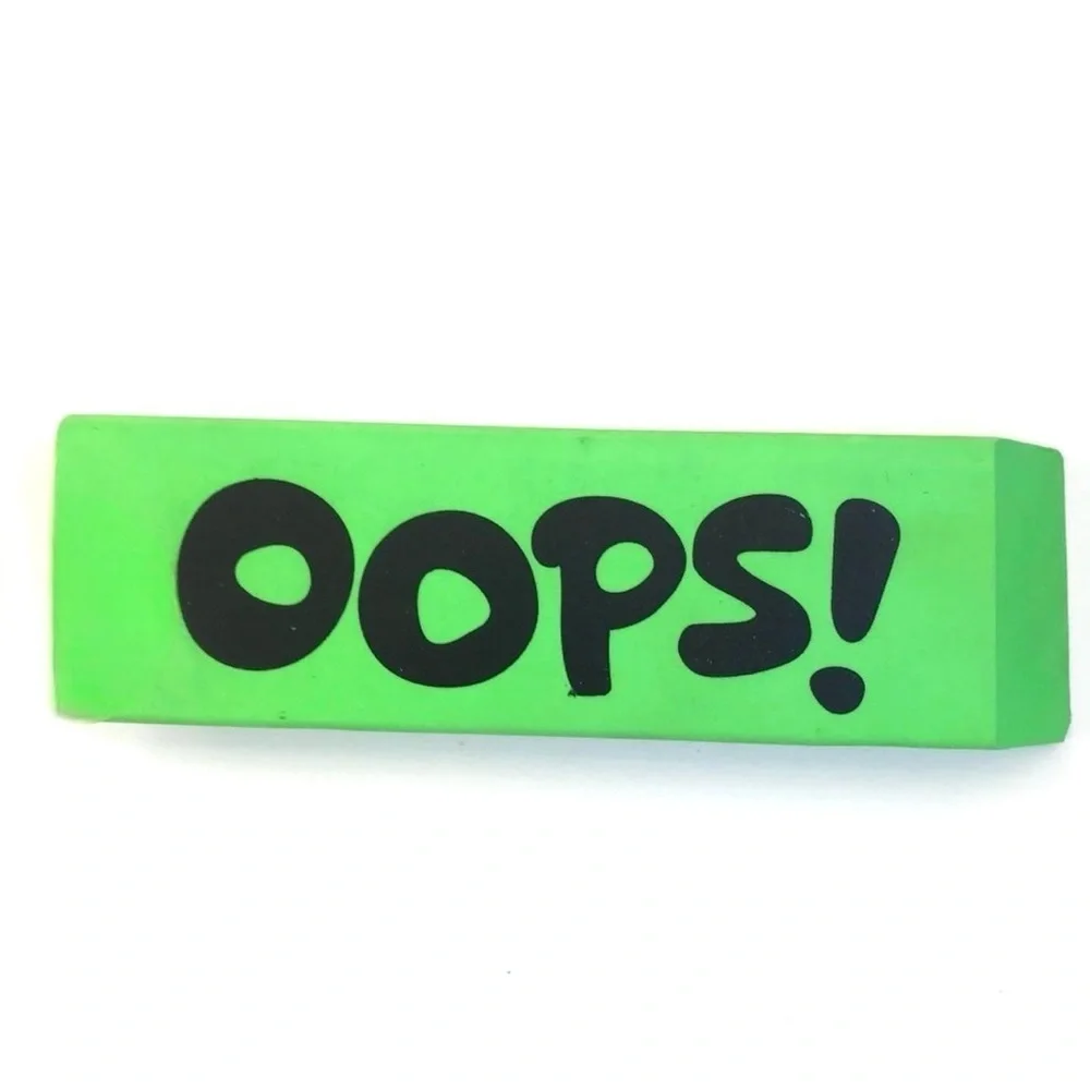 OOPS! Green Jumbo Eraser for The Big Mistakes